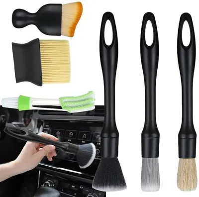 Immagine prodotto di Spazzola per la pulizia dell'auto, spazzola per interni, nera, piccola, per auto, mobili, tastiere