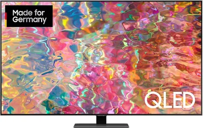 Produktbild von Samsung GQ55Q80B, 139,7 cm (55"), 3840 x 2160 Pixel, QLED, Smart-TV, WLAN, Schwarz, Silber