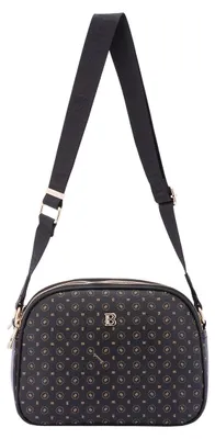 Produktbild von Umhängetasche Mantova Damen Kunstleder mit Reißverschluss Schwarz und Braun Nero E Marrone UNICA 19x26x9 cm 4048-BLACK_BROWN