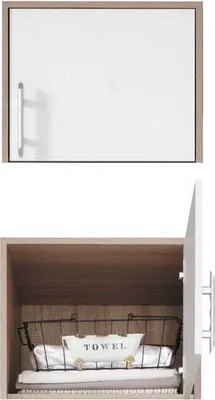 Produktbild von Aufsatz füt Kleiderschrank Smart 50x56x40cm Sonoma Eiche weiß 1-türig