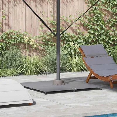 Produktbild von vidaXL Sonnenschirmständer 52 kg Dunkelgrau Holzlook Stahl Quadratisch