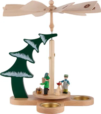 Produktbild von 1-stöckige Tannenpyramide Waldleute (27cm) von Richard Glässer