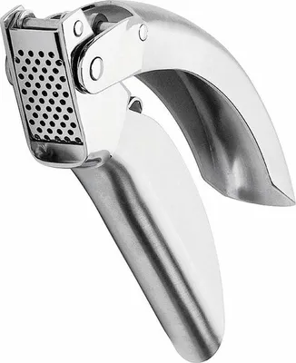 Zdjęcie produktu dla Praska do czosnku Famanu, ergonomiczny uchwyt - stal nierdzewna, srebrna