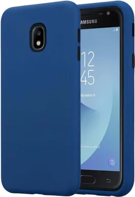 Produktbild von Cadorabo Hülle für Samsung Galaxy J5 2017 Schutz Hülle in Blau Hybrid Handyhülle Etui TPU Silikon Cover