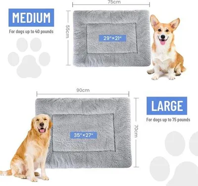 Obrázok produktu pre Stredne veľké prateľné psie lôžko 75 x 50 cm, sivé, protišmykové