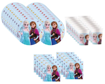 Produktbild von Frozen Eiskönigin Party Deko Set 52 teilig Kindergeburtstag Geschirr