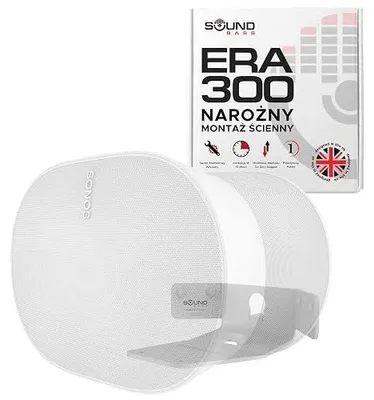 Zdjęcie produktu dla Uchwyt ścienny narożny do głośnika sonos ERA300 czarny stal