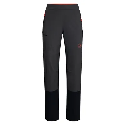 Die Ikarus Pant W von La Sportiva in Schwarz und Grau; ideal für Damen; mit zwei Taschen und elastischem Bund.