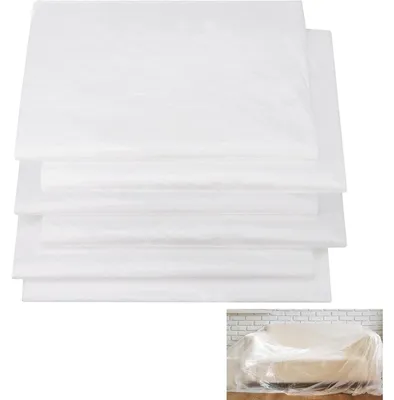 Produktbild von 6er Set Abdeckfolie Maler 4x5m Transparente Baufolie aus PE