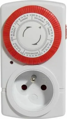Obrázek produktu pro Chacon 5411478540052, Denní časovač, Červená, Bílá, Otočné