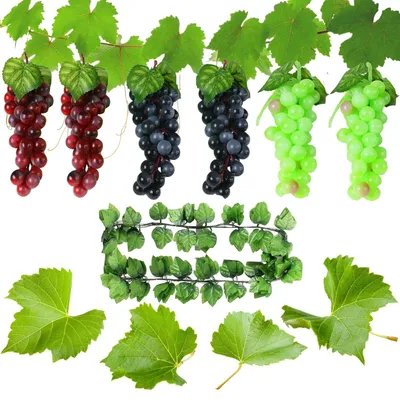 Zdjęcie produktu dla 7 sztuk plastikowych winogron do dekoracji