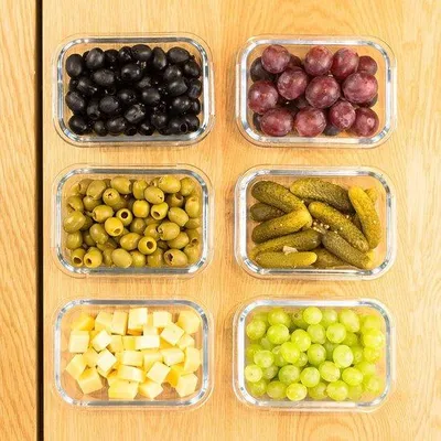 Obrázok produktu pre Sada skladovacích nádob Famanu – 6 priehľadných, obdĺžnikových nádob