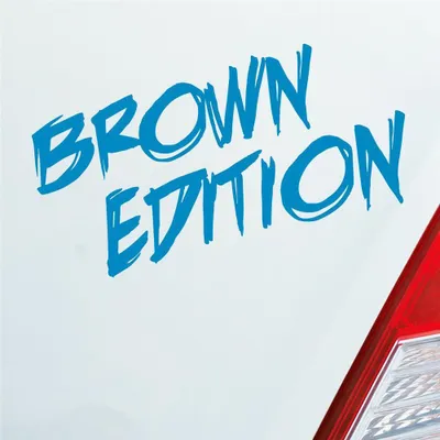 Produktbild von Auto Aufkleber Brown Edition Auto Car Tuning Motorrad 15x7 cm Hellblau Sticker Heckscheibenaufkleber
