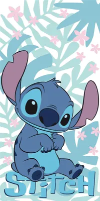 Produktbild von Jerry Fabrics Badetuch Disney Lilo & Stitch weiches Badetuch Größe: 70x140cm 100% Baumwolle