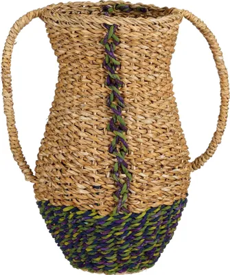 Produktbild von Mica Decorations Cambridge Dekorative Vase - H35 x Ø23 cm - Seegras - Grün