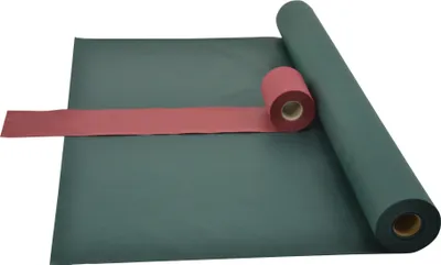 Produktbild von Sensalux Kombi-Set 1 Tischdeckenrolle 1,5m x 25m grün + Tischläufer 15cm bordeaux