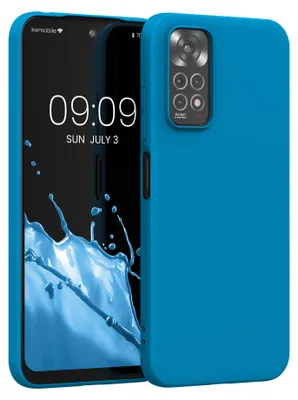 Produktbild von kwmobile Handyhülle für Xiaomi Redmi Note 11 / Note 11S Hülle - TPU Case - Kabelloses Laden - Schutzhülle Cover in Karibikblau