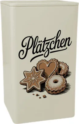 Produktbild von Vintage Plätzchen GebäckDose 900ml für Weihnachtsplätzchen