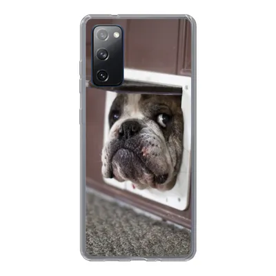 Produktbild von MuchoWow® Handyhülle Schutzhülle Hülle für Samsung Galaxy S20 FE Hund - Lustig - Katzenklappe - Kinder - Jungen - Mädchen - Kinder Silikon Softcase Handy Hülle - Abdeckung