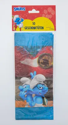 Produktbild von Die Schlümpfe Party-Tüte Papier inkl. Sticker, 10 Stk.