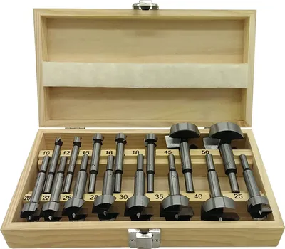 Produktbild von Forstnerbohrer Set 15 tlg. 10 - 50 mm im Holzkasten