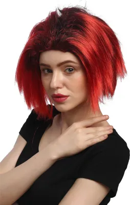 Produktbild von WIG ME UP Perücke Schwarz Rot Teufelin Dämon 90829-ZA13TZA103