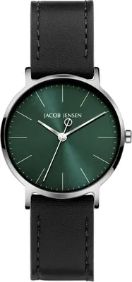 Jacob Jensen 174 Damenuhr Titan Quarz Schwarz/Grün 1