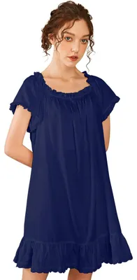 Image de Pyjama en coton pour femmes, manches courtes, confortable et respirant