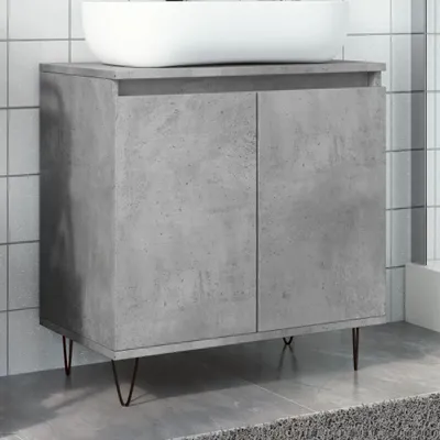 Zdjęcie produktu dla Maison Exclusive – szafka łazienkowa w kolorze szarym betonowym 58 x 33 x 60 cm materiał drewnopochodny