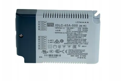 Zdjęcie produktu dla MeanWell Zasilacz Impulsowy 54-90V LED 45W 500mA Ściemnialny IDLC-45A-500