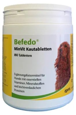 Produktbild von zoetis Befedo MinVit 180 Kautabletten | für Hunde | Vitamine & Mineralstoffe