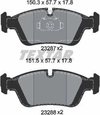 Produktbild von Textar Bremsbeläge vorne für BMW 3er E36 Z3 Z4 ohne Sensor Teves Bremse