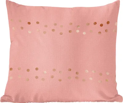 Produktbild von MuchoWow® Zierkissen Sofakissen Wohnzimmer Dekokissen 60x60 cm Muster - Punkte - Rosa - Sitzfläche - Foto Polster
