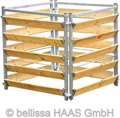 Produktbild von Komposter Holz Metall feuerverzinkt bellissa 100x100x100cm