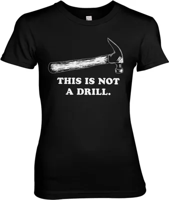 Produktbild von This Is Not A Drill Girly Tee - Large - Black