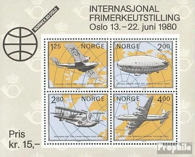 Produktbild von Briefmarken Norwegen 1979 Mi Block2 (kompl.Ausg.) postfrisch NORWEX 1980