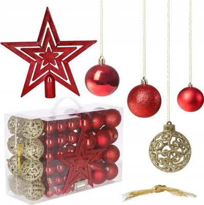 Image de Boule de Noël Boule d'arbre de Noël 100 pièces Décoration d'arbre de Noël Pointe d'arbre de Noël
