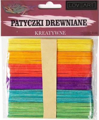 Produktbild von LOVEART DECO Bunte Eisstiele aus Holz - 50 Stk.