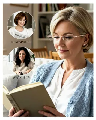 Produktbild von Rahmenlose Lesebrille für Damen und Herren mit Blaulichtblockierung