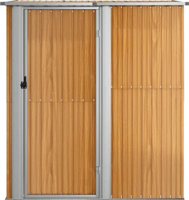 Produktbild von "2026 Aktion"Gartenschrank/Gerätehaus Moderner design - Geräteschuppen - Garagenzelt 180,5x97x209,5 cm Verzinkter Stahl Holzoptik DEMöbel 8159984