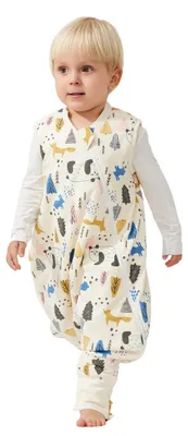 Imagen del producto de Saco de dormir para bebé con piernas, 100% algodón, para niños de 2 a 3 años
