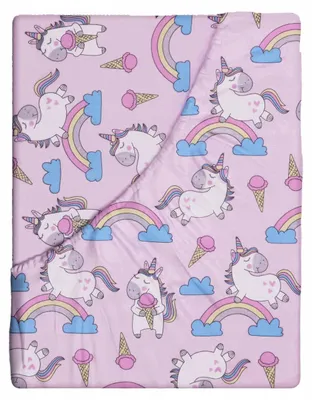 Produktbild von Nyks Baumwoll Spannbettlaken mit Motiv 80x180 cm für Kinder