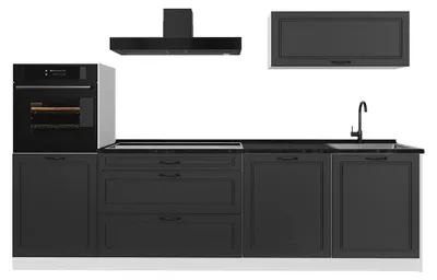 Image de Cuisine Vicco R-Line Anthracite campagne/Blanc 280cm plan de travail Anthracite, Model 67994
