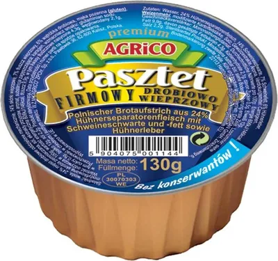 Produktbild von Agrico "Pasztet drobiowy" Geflügelpastete 130g