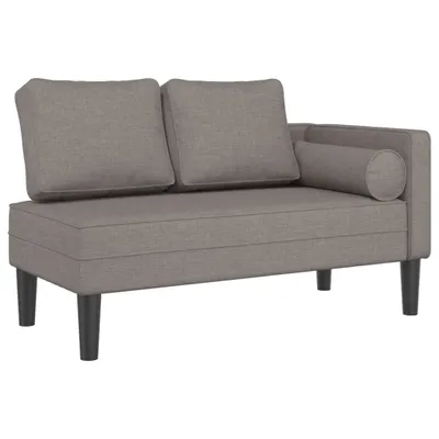Produktbild von Chaiselongue mit Kissen Taupe Stoff