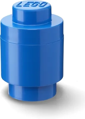 Zdjęcie produktu dla Okrągłe pudełko do przechowywania LEGO® 123 x 183 mm - niebieskie
