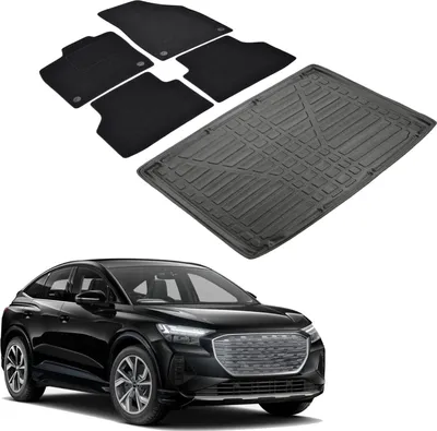 Produktbild von Kofferraumwanne Fußmatten Set Für Audi Q4 e-Tron Ab 2021, Genaue Passform, mit Hoher Rand