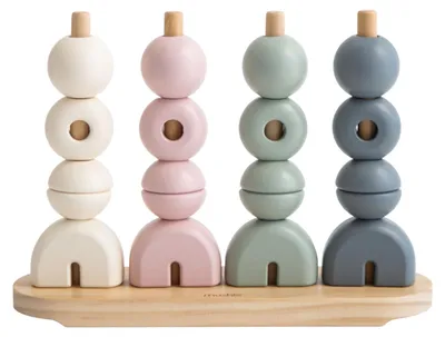 Produktbild von Mushie Stapelturm – Holz | Experimentieren & Lernen