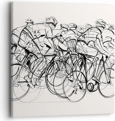 Produktbild von Bild auf Leinwand - Leinwandbild - Fahrrad Rennen Rad - 40x40cm - Wand Bild - Wanddeko - Wandbilder - Leinwanddruck - Bilder - Kunstdruck - Wanddekoration - Leinwand bilder - Wandkunst - AC40x40-4122