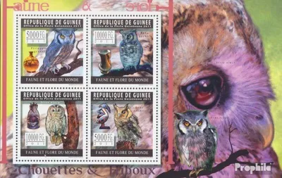 Produktbild von Briefmarken Guinea 2011 Mi 8309-8312 Kleinbogen (kompl. Ausgabe) postfrisch Eulen